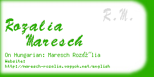 rozalia maresch business card